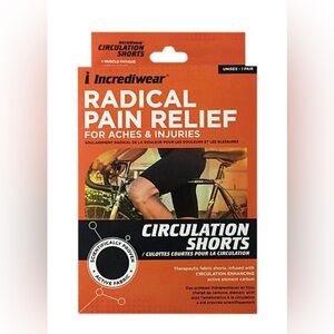 Men’s Incrediwear Black Circulation Shorts, XL